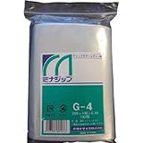 酒井化学工業:ミナ チャック付ポリエチレン袋 「ミナジップ」G-4 MZG-4 型式:MZG-4（1セット:100枚入）