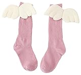 L & YZ Kids Girls Socks Knee High Stockings Cartoon幼児用暖かいコットンソックス US サイズ: S カラー: ピンク