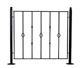 モダンエクステリアフェンス パラレル 1面用セット ポスト付き 平地設置用 アイアン ブラック IEF-QX