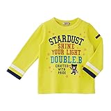 ダブルB (mikihouse) 星屑プリント長袖Ｔシャツ 100cm 黄（04）