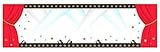 Amscan Elegant Hollywood Personalized Giant Party Sign Banner 65 x 20 Black/Red [並行輸入品]
