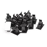 uxcell ケーブルクリップ　粘着クリップホルダー　コードケーブルタイ　16個入り　ナイロン　ブラック