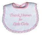 Raindrops Thank Heaven For Little Girls Embroidered Bib, Pink by Raindrops [並行輸入品]