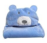 (よキーよ) Yokeeyo ベビー用おくるみ あったかタオルケット フードタオル 湯上りタオル パイル地 可愛い フカフカ 新生児 赤ちゃん フワフワ 男の子 女の子 男女児 秋冬グローブ