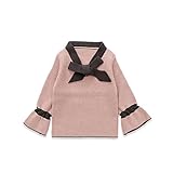 Pojour ベビー服 子供服 女の子ニットカーディガンセーター 防寒 冬 かわいいVネック おしゃれ 暖かい 綿 厚手 ベビールームウェア 普段着 カジュアル 旅行 記念日 プレゼント