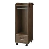 ランドセルラック 子供用 収納ラック ハンガーラック 洋服掛け キャスター付き 〔ウォールナット〕 Cタイプ