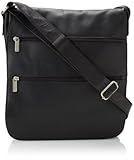 David King & Co 167B Laptop Messenger Bag with 2 Zip Pockets- Black