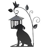 ガーデンライト LED センサー付 ソーラーライト 犬のシルエットS