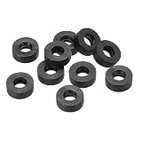 PATIKIL M6 ゴム平ワッシャー 10個入り 6mm ID 12mm OD 4.5mm厚さ シーリング スペーサー ガスケット リング 蛇口 パイプ 水ホース ファスナー ボルト 黒