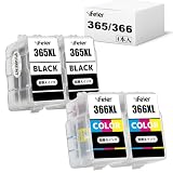 Feier キャノン BC-365XL(顔料ブラック) BC-366XL(染料カラー) 4個セット Canon用 詰め替えインクカートリッジ キャノン TS3530 インク BC-365 BC-366 互換インク キャノン インク 365 366 大容量 対応機種 PIXUS TS3530 TS3730 個包装 日本語説明書付き