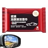 車用ガラスオイルフィルム汚れ除去クリーナー | フロントガラスクリーニング用ガラスワイプ - /パック カークリーニングワイプ 車用ガラスオイルフィルム除去ワイプ 自動車および自宅用