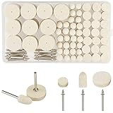 軸付フェルトホイール　KAKOO　123PCS　コットンホイール　鏡面磨き　金属（鉄/ステンレス/真鍮/アルミニウム/貴金属）の磨き・艶出し・仕上げ研磨　