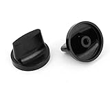 uxcell スイッチノブ　ガスストーブオーブンレンジノブ　プラスチックグリップロータリーノブ　2個　直径50mm　ブラック