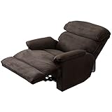 タンスのゲン リクライニングチェア Bordeaux ボルドー フットレスト付き ロッキング ボルドー ファブリック ブラウン 16010001 BR