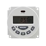 Refaxi 電子タイマー12V LCDタイマースイッチディスプレイデジタル電源プログラマブルタイムリレー