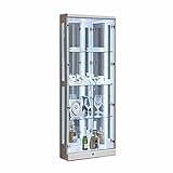 コレクションケース マルコ 飾り棚 LED (コーナー, ホワイト)