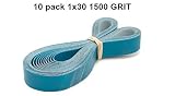 1x30 - 1500 Grit 10 Pack - Aluminum Oxide Very Fine Sanding Sharpening Belts [並行輸入品]