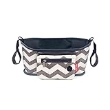 Piggy Mum ベビーカー用バッグ ベビーカー 用品 ベビーカー ドリンク ホルダー ポケット収納 バッグ 便利 グッズ (ゼブラ)