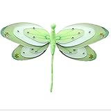 HangingドラゴンフライグリーンホワイトTriple Layeredメッシュナイロントンボデコレーション装飾赤ちゃん保育園寝室女の子部屋天井壁装飾結婚式誕生日パーティーベビーシャワーバスルーム子供