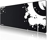 ゲーミングマウスパッド 80×30cm マウスパッド ゲーミング 大型 キーボードパッド 防水 ズレない 滑り止め (White)