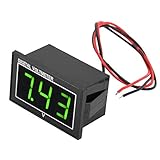 Akozon 1pcデジタル0.56"LEDディスプレイ防水高精度電圧計DC電圧メーターパネル(DC2.5-30V-緑)