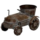 SINAPP プランター 鉢 ガーデンオブジェ ガーデニング ブリキ風 置物 トラック SIK2216 シャビーブラウン