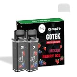 【正規品】 GoTek X/GoTek S 充填済みカートリッジ 4.5ml pod 1箱(2個) for Aspire GoTek Series 電子タバコ 付き物 (ミックスベリーアイス)