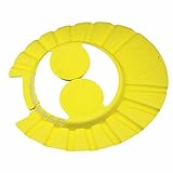 かわいいシャンプーハット　耳のシールド付き　ベビー　キッズ　子供　シャワーキャップ　シャワー用防水帽　イエロー