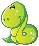 Wallmonkeys wm53182キュートベビーグリーンCartoon Snakeピールとスティック壁デカール 30"H x 25"W - Medium-Large GEN-16418-30