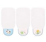 エルフ ベビー (Fairy Baby) ベビー用 6層綿100％赤ちゃんガーゼ可愛い汗取りパッド 3枚組 (セット1,M)