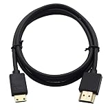 HDMI(オス)to mini HDMI(オス)変換ケーブル2.0V 4K画質 HDMIタイプAオス-mini HDMIタイプC(mini)オス 24K金メッキ 18Gbps高速データ伝送