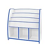 【JAJAN】マガジンラック ワイド 幅93cm ブルー［完成品][おまけ付き]【知育家具EVAキッズシリーズ】MRJ-93HB_s