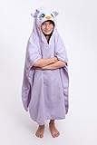 30 x 30 Large Owl Velour Poncho Hooded Towel, Purple, Frenchie Mini Couture by Frenchie Mini Couture