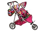 Stylish Twin doll jogger stroller with free diaper bag [並行輸入品]