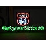 ネオンサイン ルート66 ROUTE66 GET YOUR KICKS ネオン管 ネオンライト 店舗照明 ガレージ アメリカン雑貨