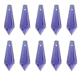 sky voyage (スカイ ボイエッジ) ペンデュラム 37mm 8個セット ペンダント ドロップ クリスタルガラス ハンドメイド アクセサリー 装飾用 DIY (パープル)