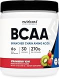 Nutricost BCAA パウダー 30食分 (ストロベリーキウイ味) 2:1:1、非GMO、グルテンフリー