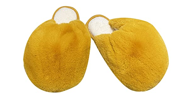 Fuzzy yellow slippers Clearance