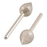 uxcell ダイヤモンドマウントポイント　研削ビット　シャンク3mm　雨滴形ヘッド10mm　2個