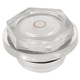 SODIAL(R) 1インチ　スレッド直径　エアコンプレッサー継手　クリアプラスチックオイル視野グラス