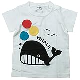 《初夏盛夏対応》 CHEEK ROOM(チイクルーム)  製品洗い加工済み42/2天竺くじら半袖Tシャツ 100cm /OW NO.B-470141
