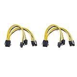Klb 2個 EPS CPU 12V 8ピンメス-デュアル8ピン（4 + 4）ピンEPS 12Vオスマザーボード 電源ケーブル Yスプリッターアダプタースリーブ