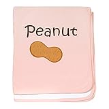 CafePress – Peanut幼児毛布 – スーパーソフトベビー毛布、新生児おくるみ ピンク 04733907746832E