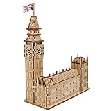 UGEARS 木製3Dパズル - ビッグベンモデルキット 大人用 - イージークラフト ロンドン建築キット - 63ピース