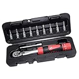 P Prettyia トルクレンチ　2-24 N.m 調節可能 ラチェット 1/4ドライブ 六角スクリュードライバ ソケットセット 　