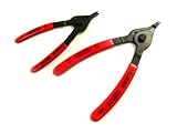 MILBAR　(34R+32R) 300R　内径外径兼用スナップリングプライヤー (先端0度直 2本組)　