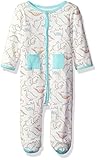 Absorba Baby Boys ' footie-twoポケット、ミント、3 / 6 m