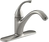KOHLER K-10411-VS Forte Single Control Kitchen Sink Faucet with Escutcheon and Lever Handle, Vibrant