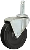Shepherd Monarch Series 3 Diameter Soft Rubber Wheel Caster, 7/16 Diameter x 1-7/16 Length Hooded Gr