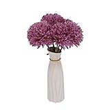 lychee 人工菊 ヨーロピアンシルク 花 ウェディングホームパーティー装飾 DIY パープル K47I1466XYCV
